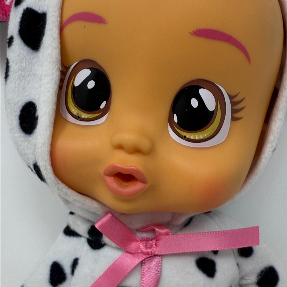 Dalmatian Cry Babies Tint Cuddles DOTTY Baby Doll with Pacifier 10” - Picture 3 of 8